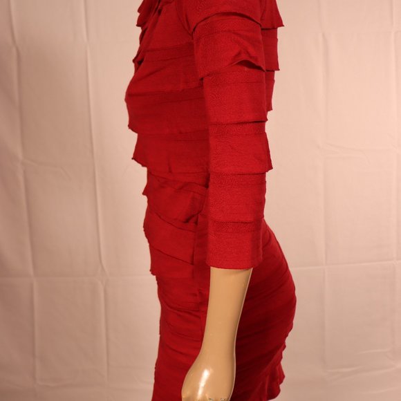 MAX STUDIO Red Dress Size Small - Picture 4 of 6